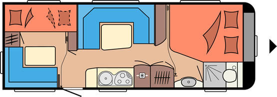 Grundriss Mietwohnwagen Seebaer